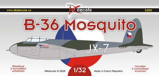 DK Decals DKD32011 1:32 de Havilland B-36 Mosquito in CzAF