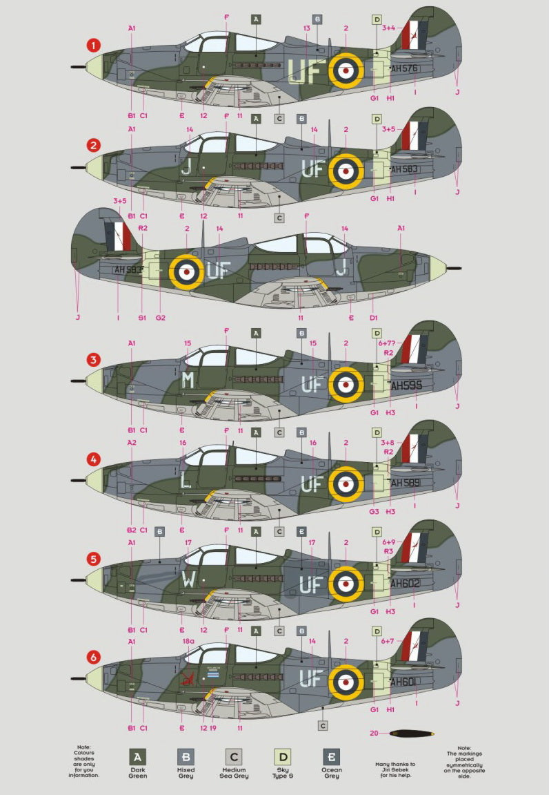 DK Decals DKD32012 1:32 Bell Airacobra Mk.I of No.601 Sq