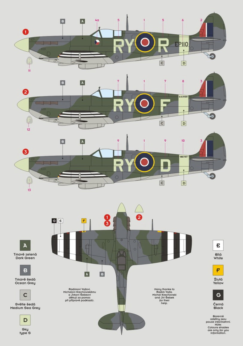DK Decals DKD32013 1:32 Supermarine Spitfire Mk.VB of No.313