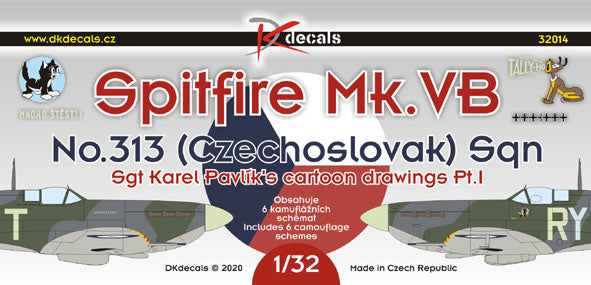 DK Decals DKD32014 1:32 Supermarine Spitfire Mk.Vb of No.313