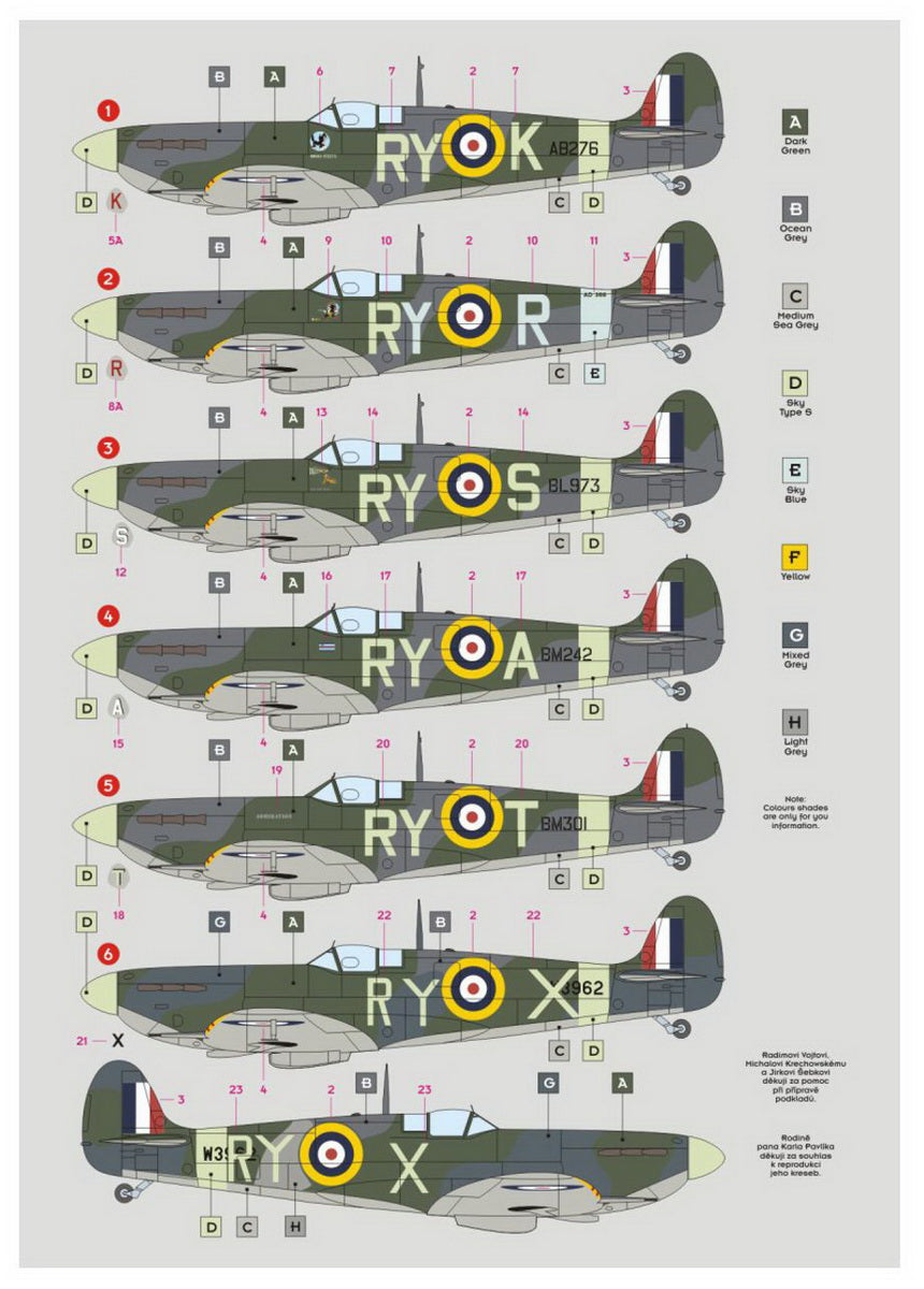 DK Decals DKD32014 1:32 Supermarine Spitfire Mk.Vb of No.313
