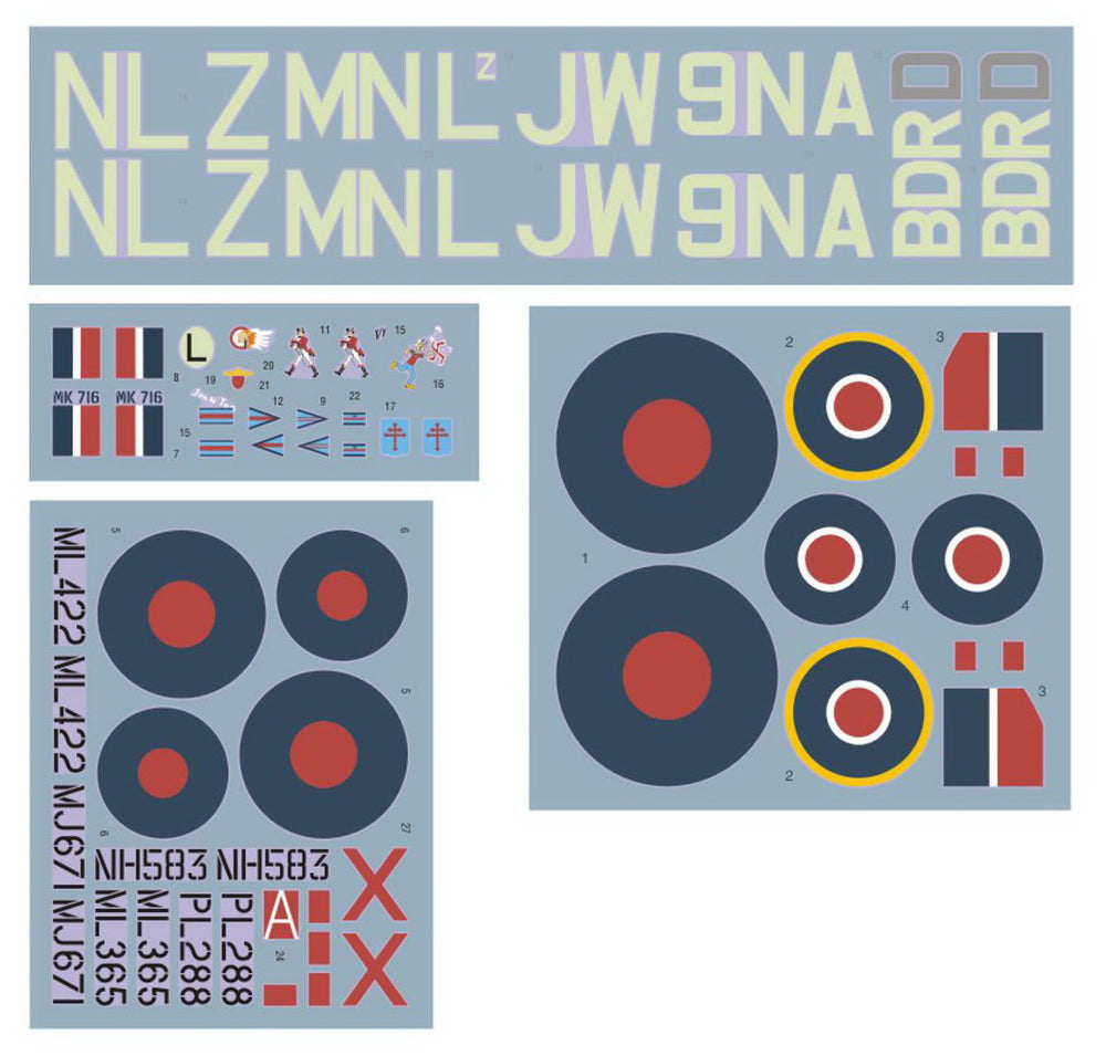DK Decals DKD32016 1:32 Supermarine Spitfire Mk.IX 2nd TAF 1944 1