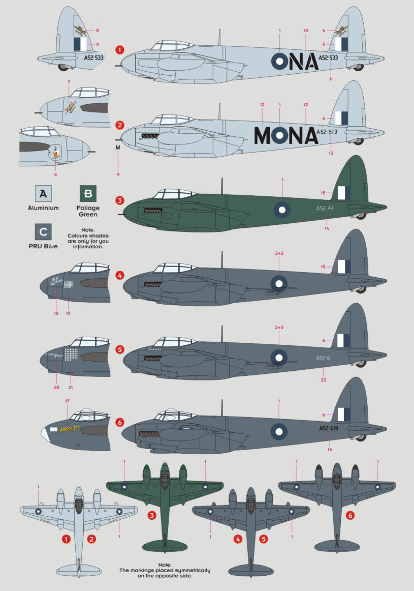 DK Decals DKD32018 1:32 de Havilland DH.98 Mosquito in RAAF service 1