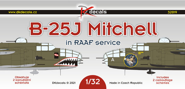 DK Decals DKD32019 1:32 North-American B-25J Mitchell in RAAF service 1