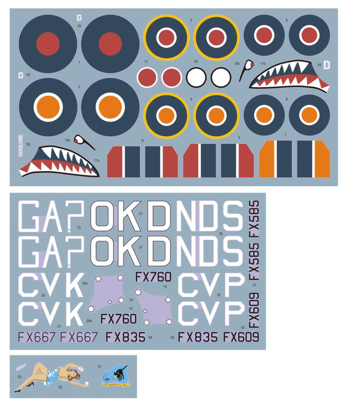DK Decals DKD32021 1:32 Curtiss Kittyhawk Mk.IV