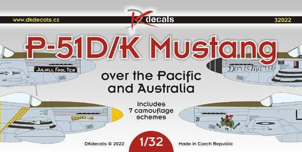 DK Decals DKD32022 1:32 P-51D/K Mustang Pacific and Australia