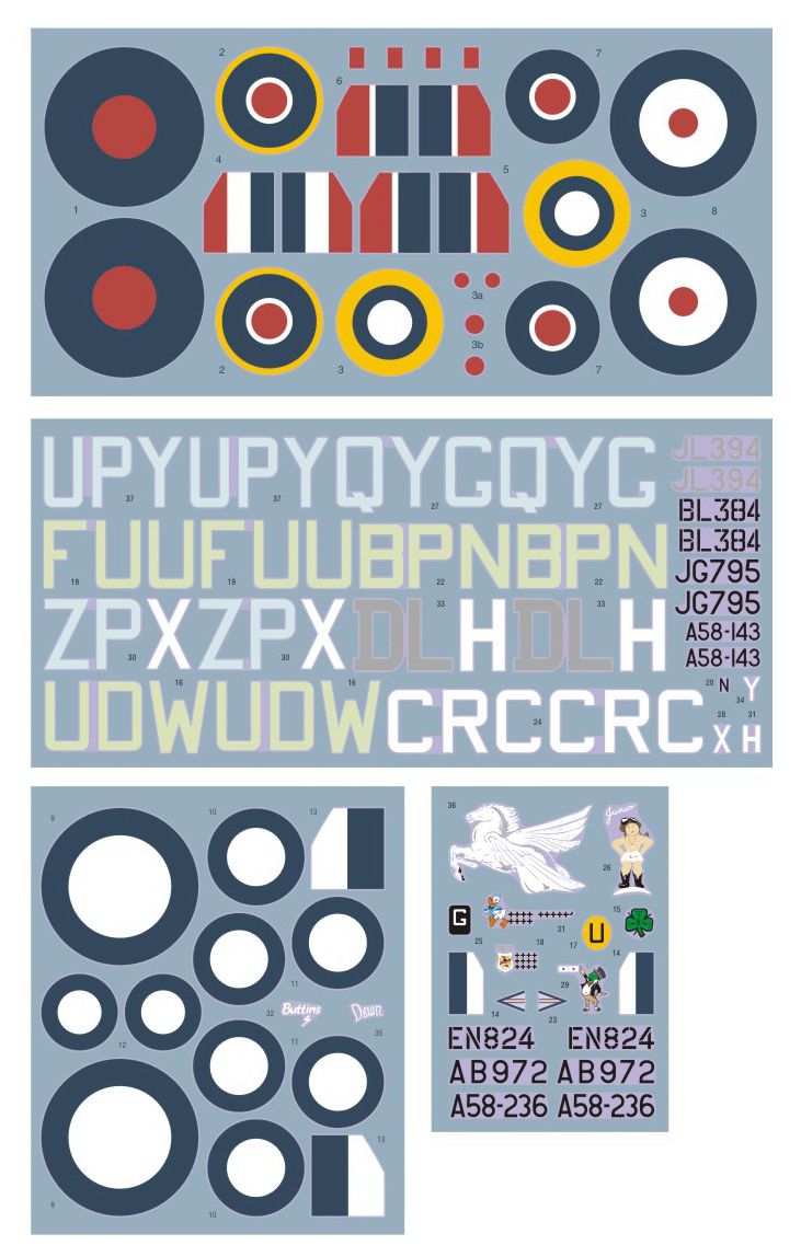 DK Decals DKD32027 1:32 Supermarine Spitfire Mk.V