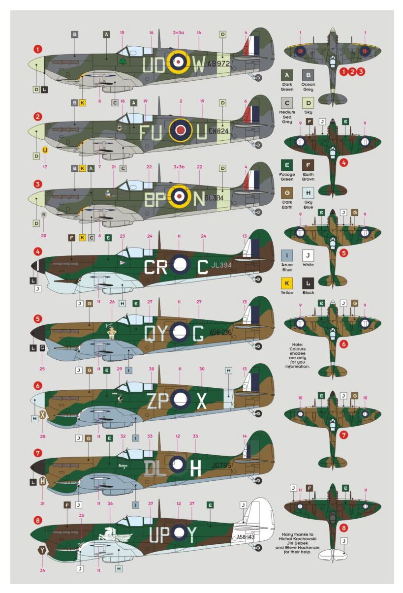 DK Decals DKD32027 1:32 Supermarine Spitfire Mk.V