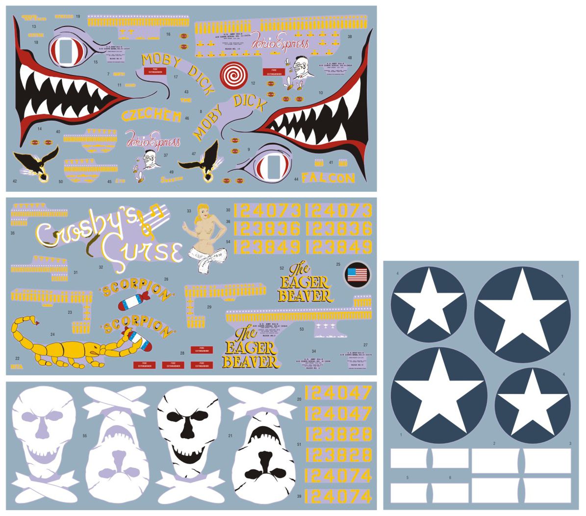 DK Decals DKD32028 1:32 Consolidated B-24D Liberator 90th BG The Jolly Rogers 1