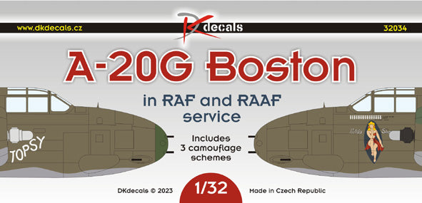 DK Decals DKD32034 1:32 Douglas A-20G in RAAF service 1