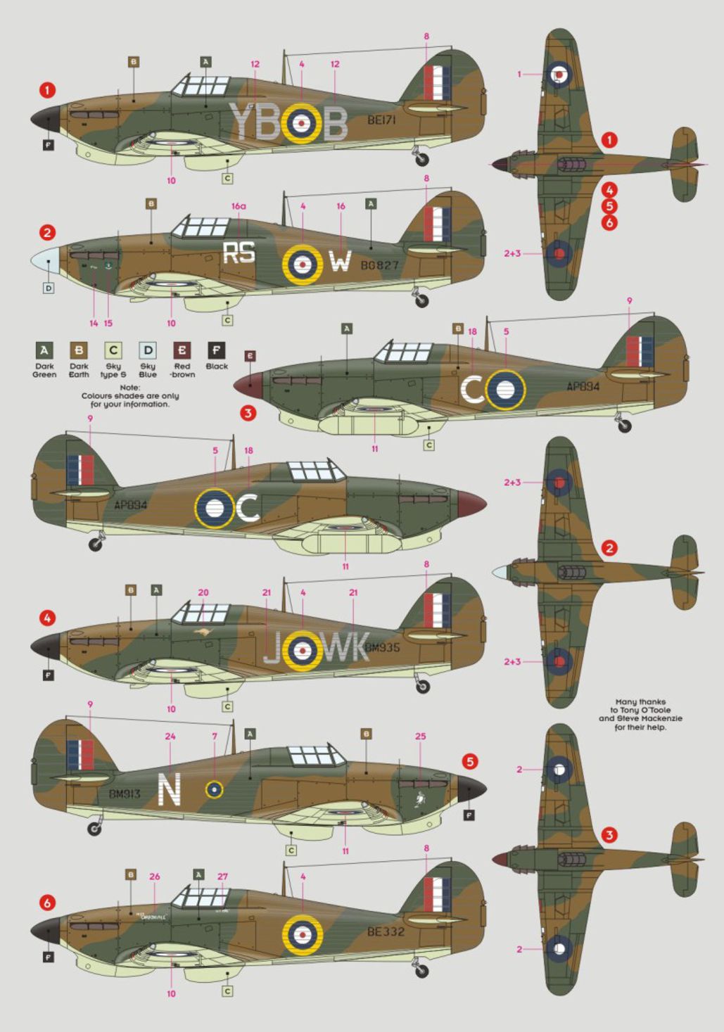 DK Decals DKD32037 1:32 Hawker Hurricane Mk.IIB in the Far East, Pt.1 1