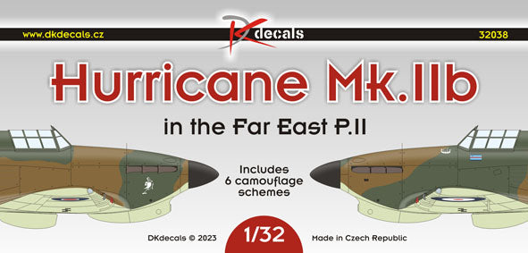 DK Decals DKD32038 1:32 Hurricane Mk.IIB in the Far East, Pt.2 1