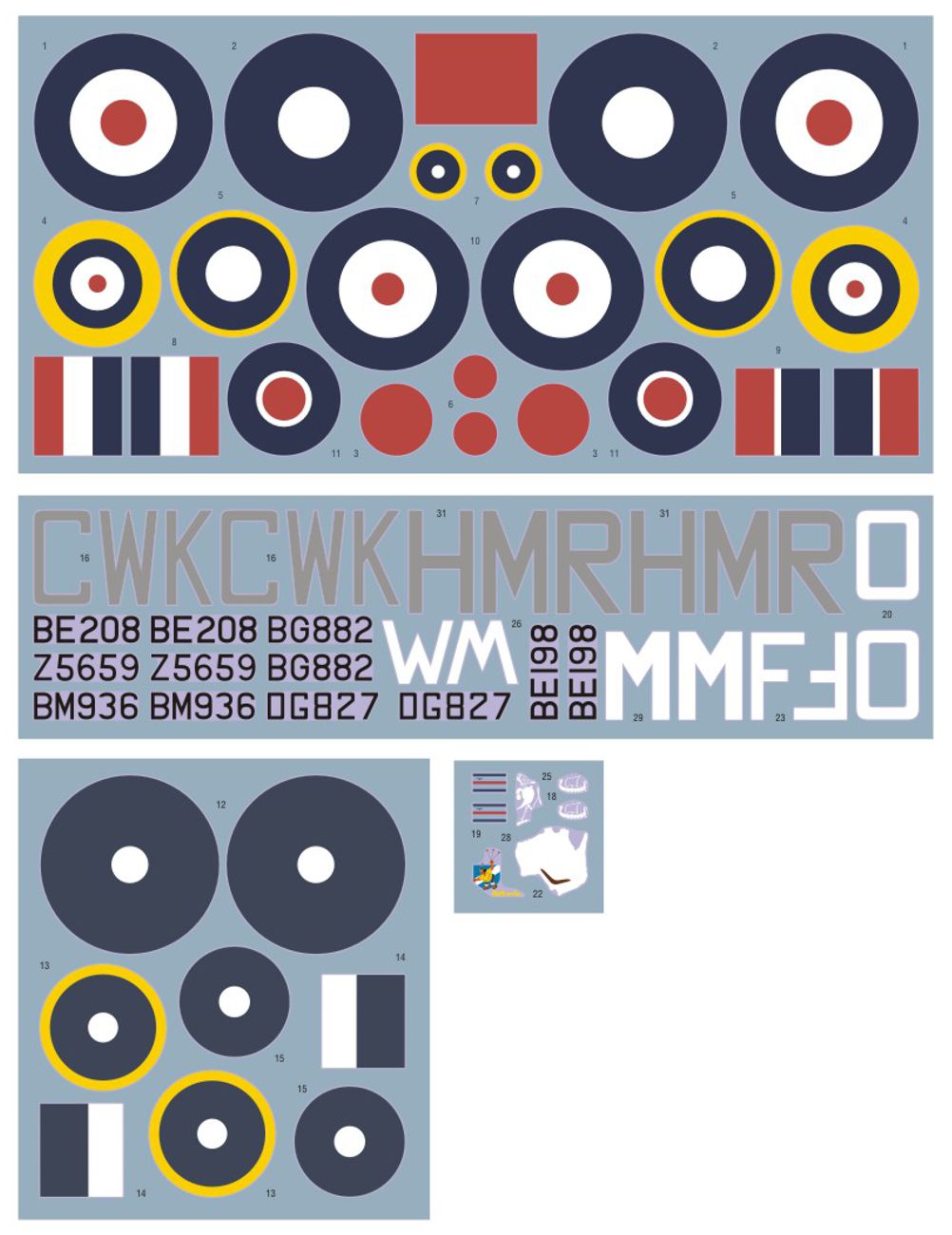 DK Decals DKD32038 1:32 Hurricane Mk.IIB in the Far East, Pt.2 1