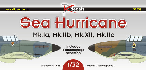 DK Decals DKD32039 1:32 Sea Hurricane Mk.IA/IIB/XII/IIC 1