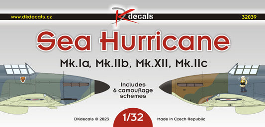 DK Decals DKD32039 1:32 Sea Hurricane Mk.IA/IIB/XII/IIC 1