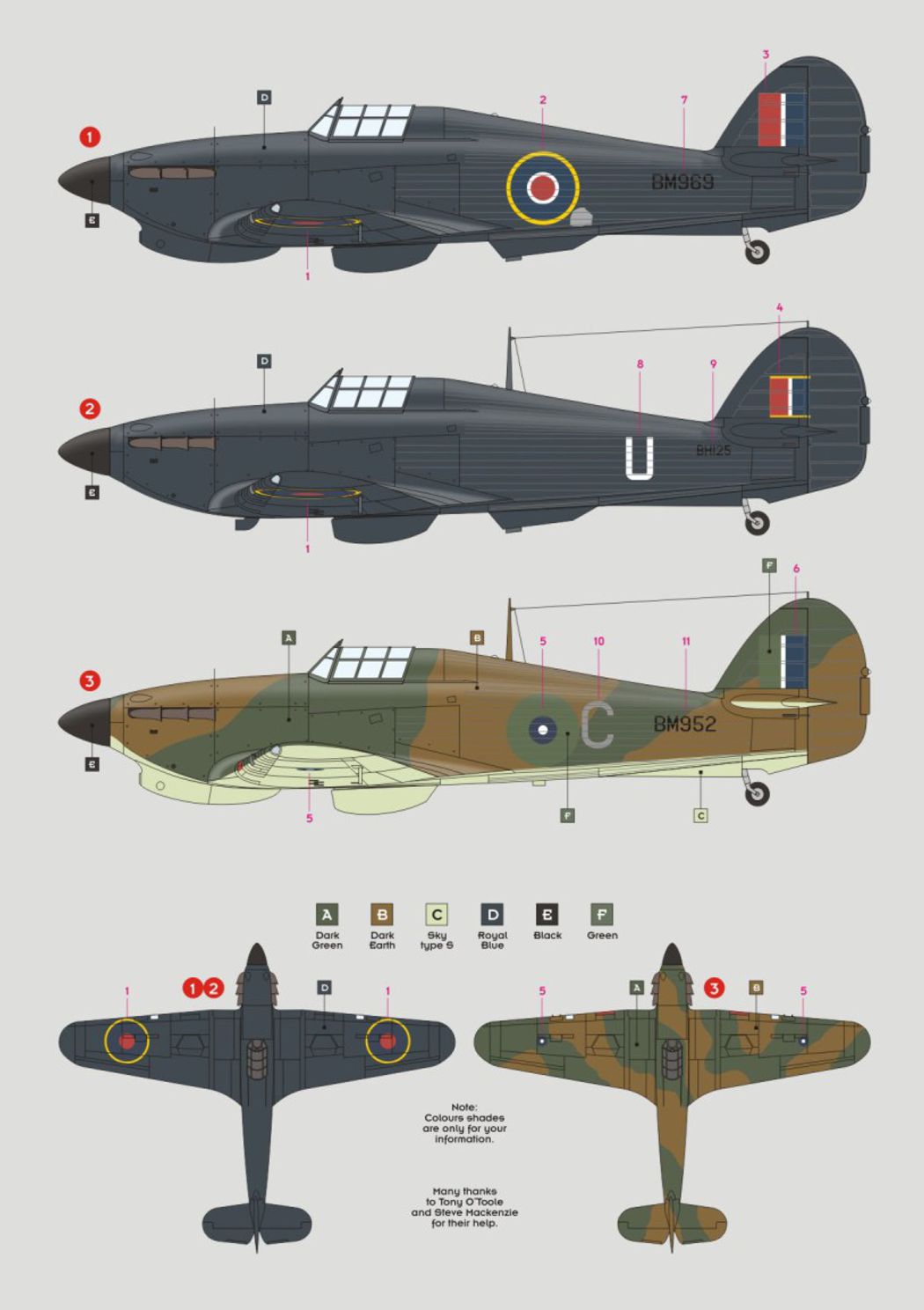 DK Decals DKD32040 1:32 Hawker Hurricane Mk.IIB