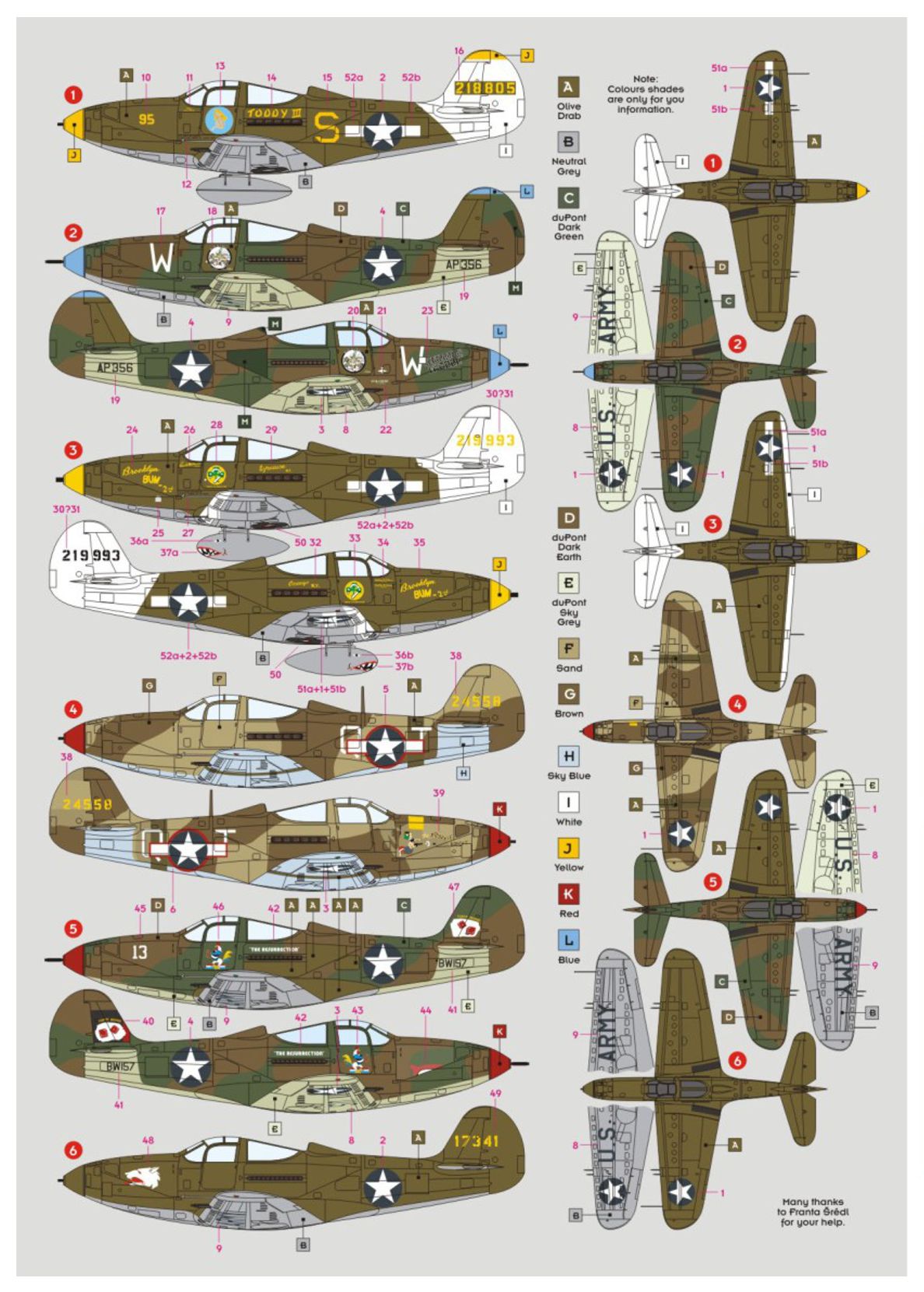DK Decals DKD32042 1:32 Bell P-39/P-400 Airacobra 1
