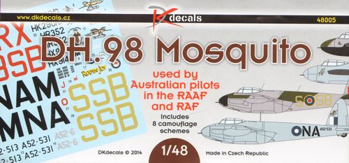 DK Decals DKD48005 1:48 DH Mosquito Australian Pilots RAAF/RAF