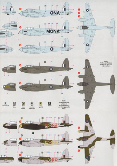 DK Decals DKD48005 1:48 DH Mosquito Australian Pilots RAAF/RAF