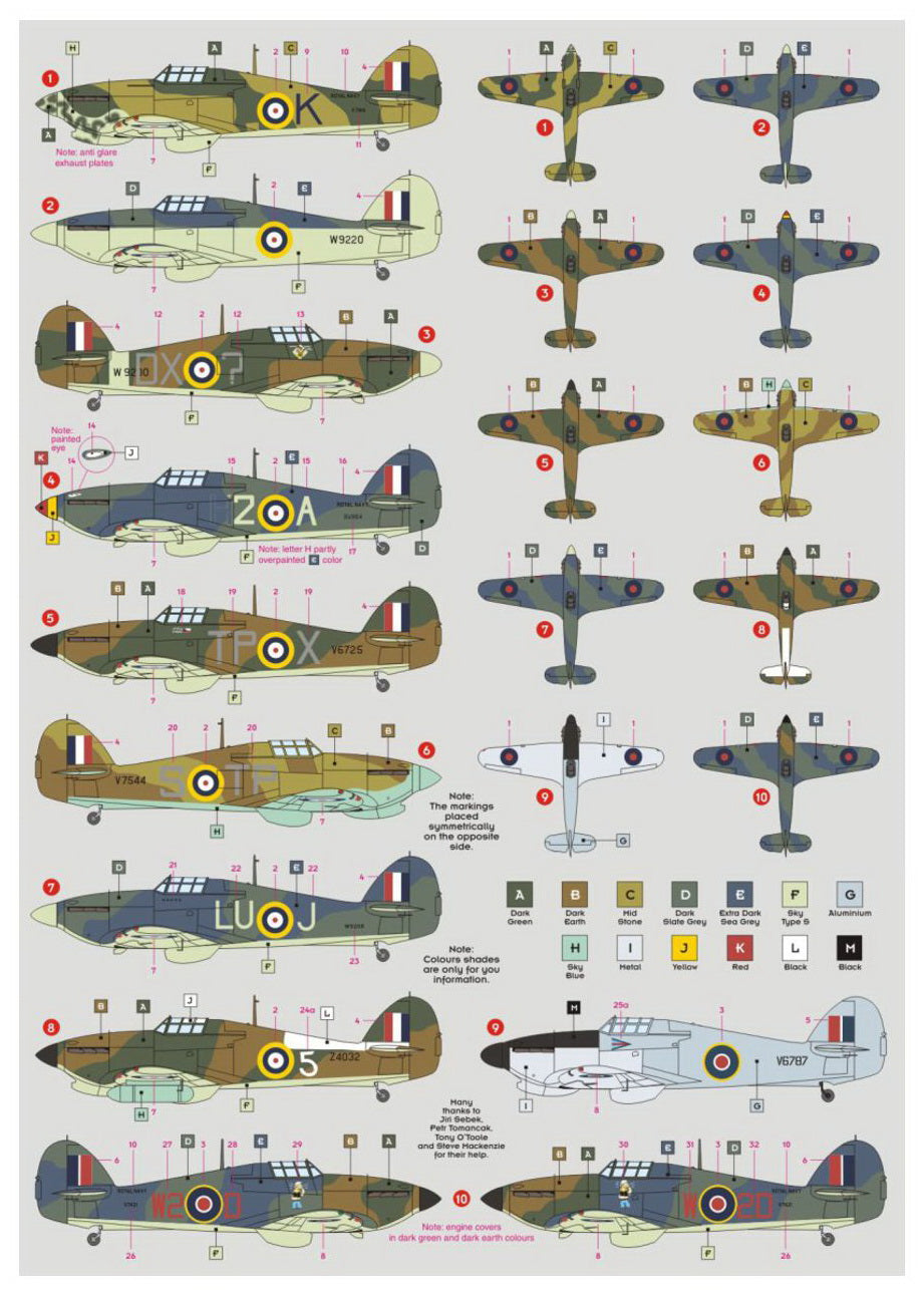 DK Decals DKD48024 1:48 Hawker Hurricane Mk.I/Sea Hurricane Mk.I 1