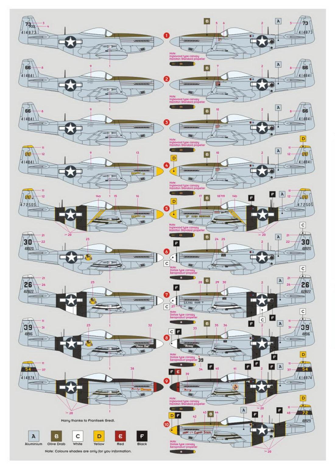 DK Decals DKD48033 1:48 71st TRG Recon Mustangs over the Pacific