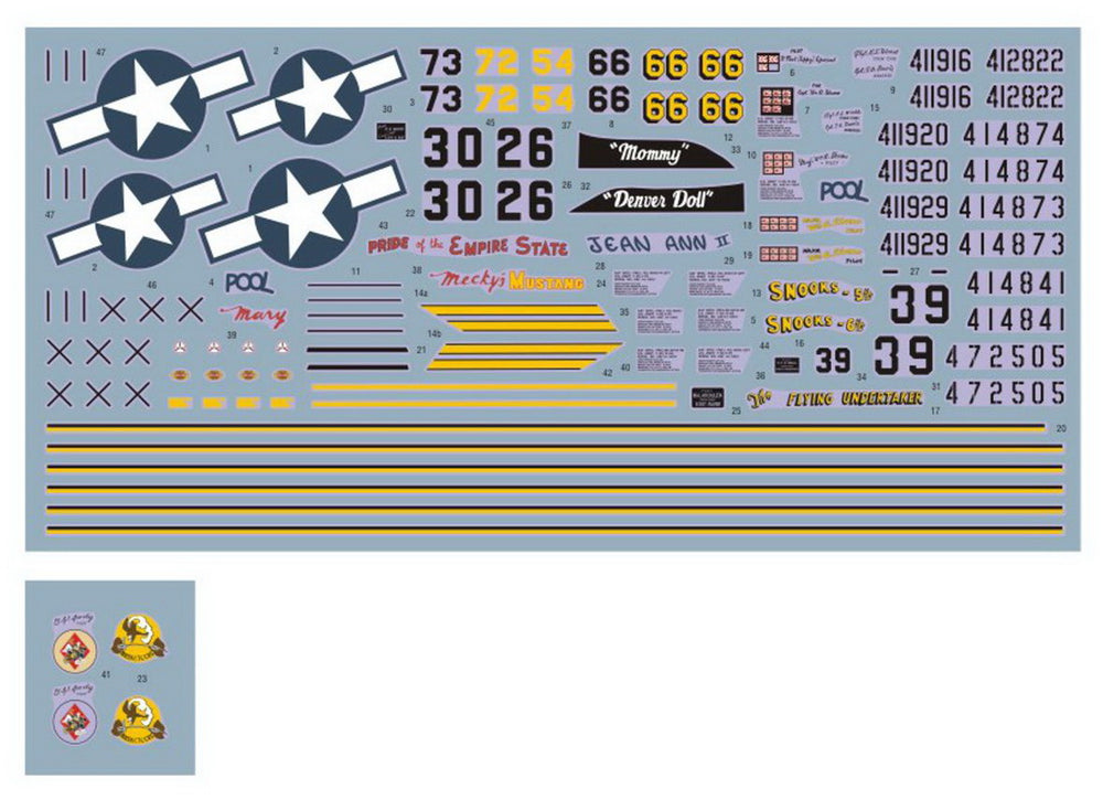 DK Decals DKD48033 1:48 71st TRG Recon Mustangs over the Pacific