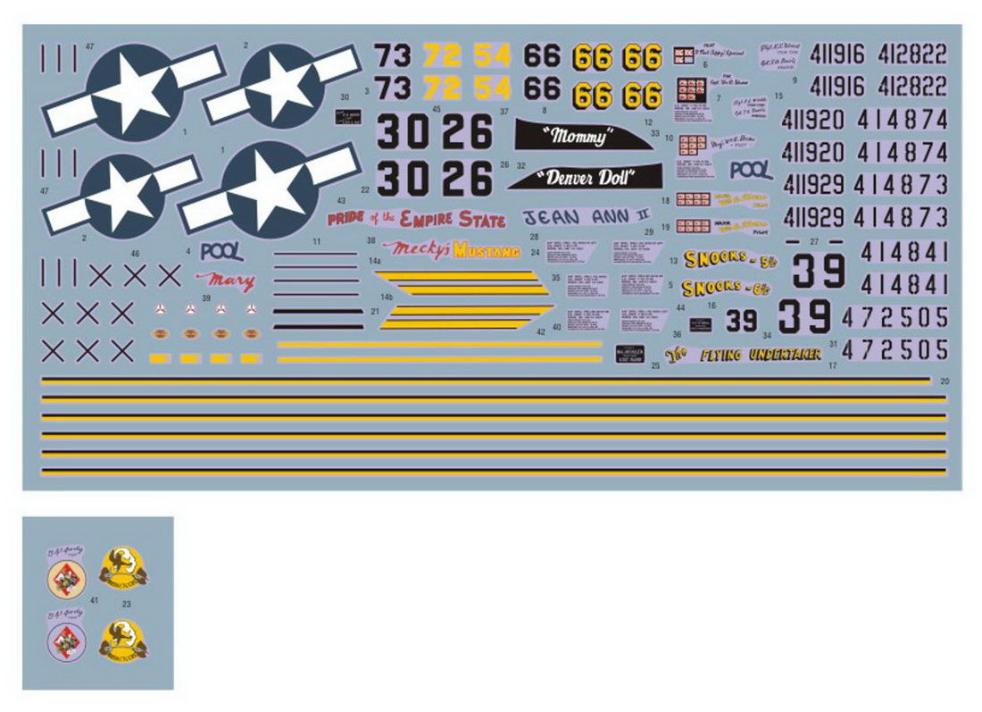 DK Decals DKD48033 1:48 71st TRG Recon Mustangs over the Pacific
