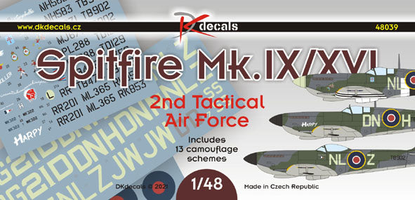 DK Decals DKD48039 1:48 Supermarine Spitfire Mk.IX/XVI 2nd TAF 1