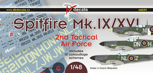 DK Decals DKD48039 1:48 Supermarine Spitfire Mk.IX/XVI 2nd TAF 1