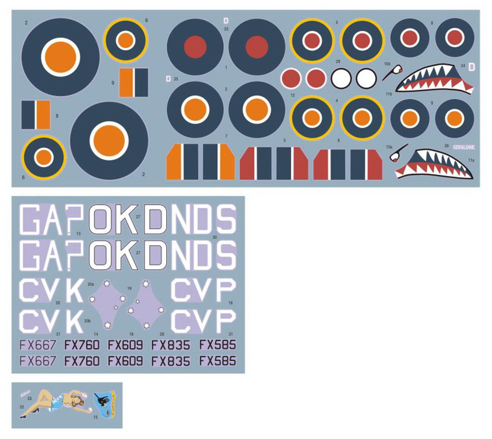 DK Decals DKD48042 1:48 Curtiss Kittyhawk Mk.IV