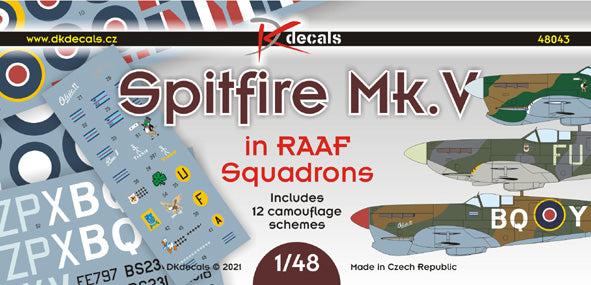 DK Decals DKD48043 1:48 Supermarine Spitfire Mk.V in RAAF Squadrons 1