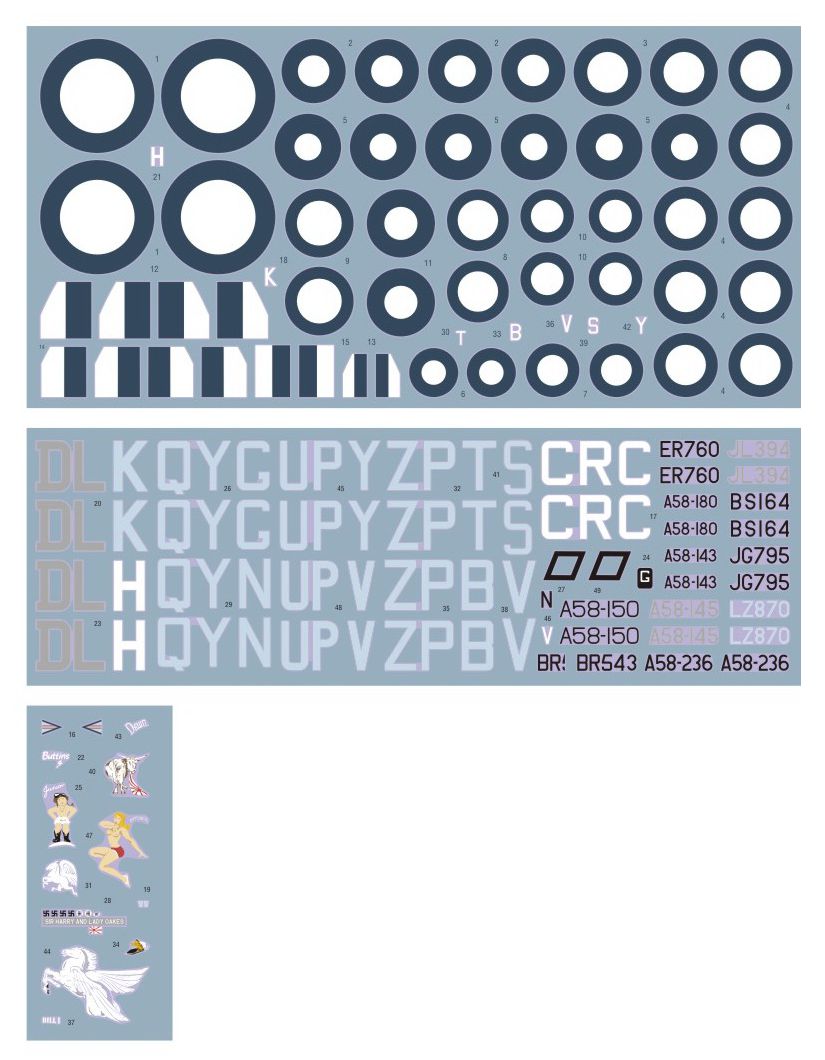 DK Decals DKD48044 1:48 Supermarine Spitfire Mk.V over Australia & New Guinea 1