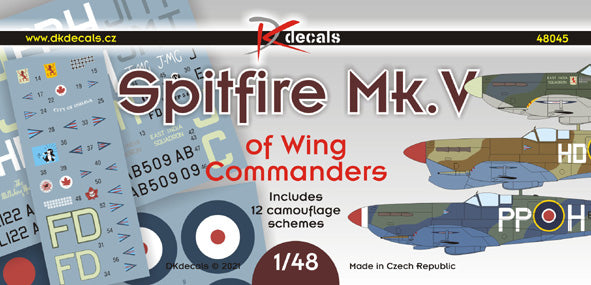 DK Decals DKD48045 1:48 Supermarine Spitfire Mk.V of Wing Commanders 1