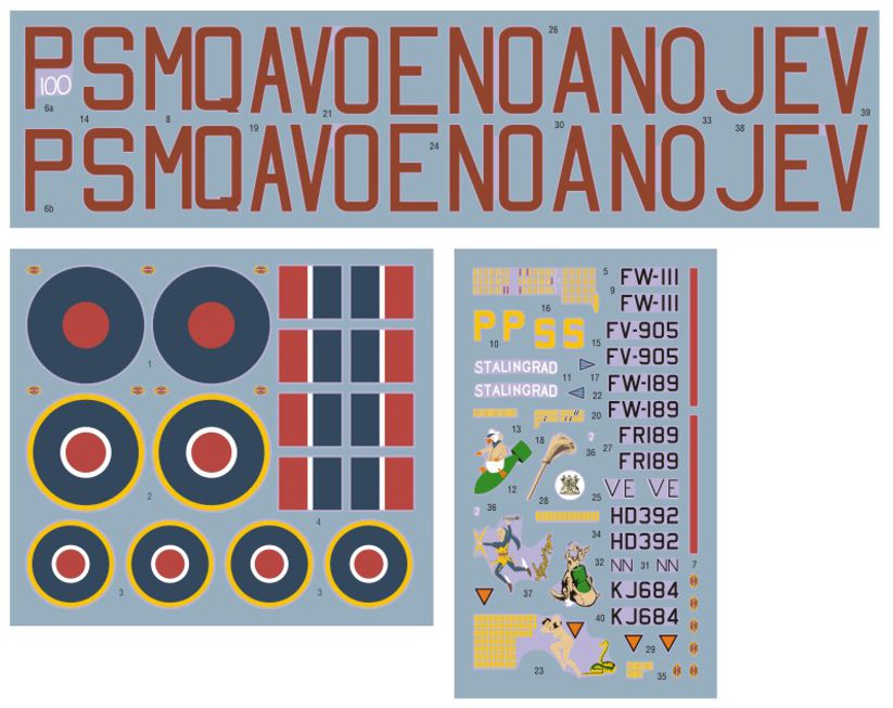 DK Decals DKD48050 1:48 North-American Mitchell Mk.II/III in RAF service 1
