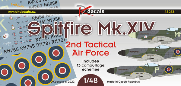 DK Decals DKD48053 1:48 Supermarine Spitfire Mk.XIV 2nd TAF 1