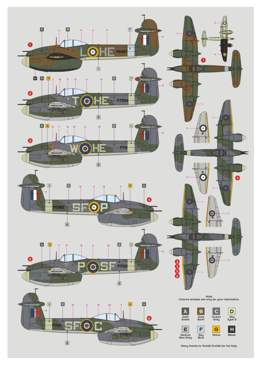 DK Decals DKD48054 1:48 Westland Whirlwind Mk.I Westland Whirlwind Mk.I 1