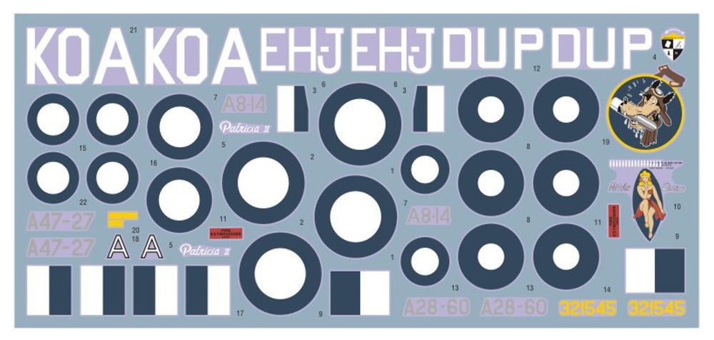 DK Decals DKD48055 1:48 WWII RAAF Twins Beaufighter/Boston/Mitchell