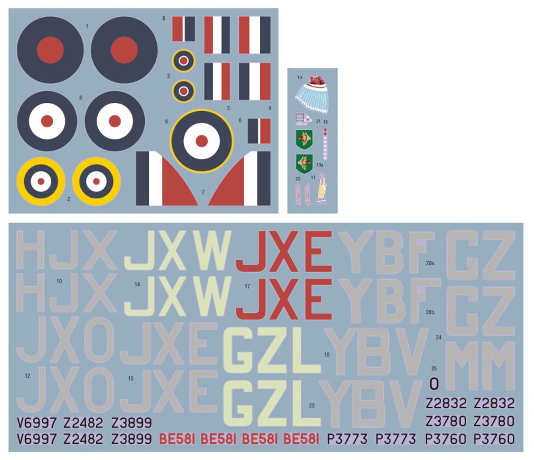 DK Decals DKD48060 1:48 Hawker Hurricane of Czechoslovak pilots