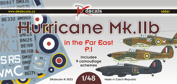 DK Decals DKD48061 1:48 Hawker Hurricane Mk.IIB in the Far East, Pt.1 1