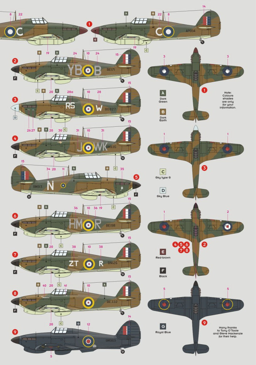 DK Decals DKD48061 1:48 Hawker Hurricane Mk.IIB in the Far East, Pt.1 1