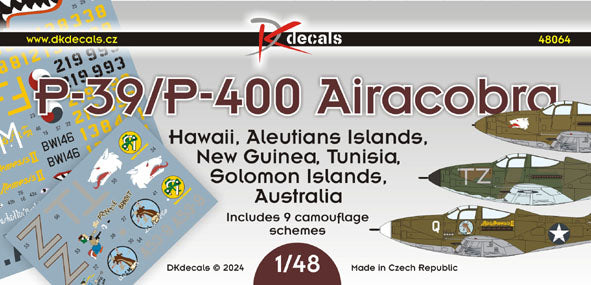 DK Decals DKD48064 1:48 Bell P-39/P-400 Airacobra 1