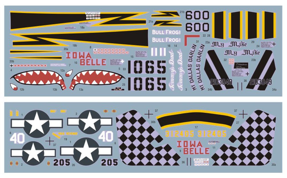 DK Decals DKD48068 1:48 P-51B/C Mustang over China, Burma and India