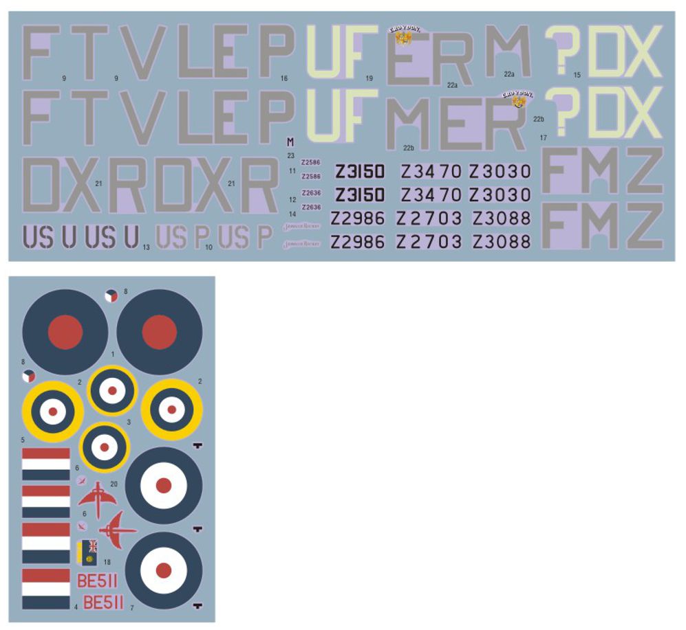 DK Decals DKD48070 1:48 Hawker Hurricane Czech Pilots RAF Pt.2