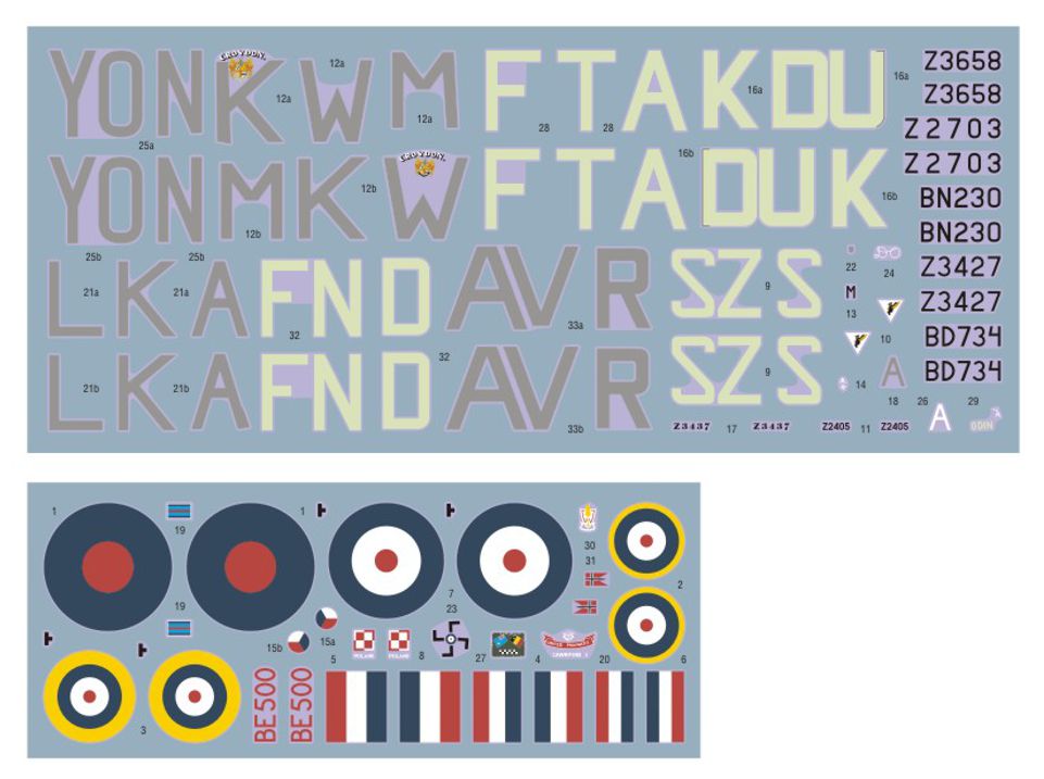 DK Decals DKD48071 1:48 Hawker Hurricane Mk.II over Western Europe 1
