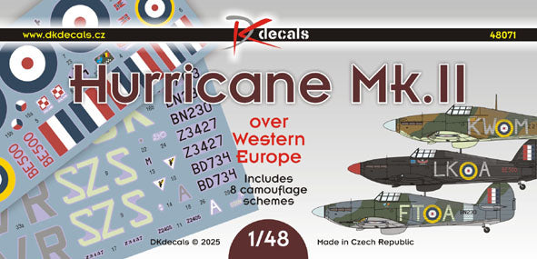 DK Decals DKD48071 1:48 Hawker Hurricane Mk.II over Western Europe 1