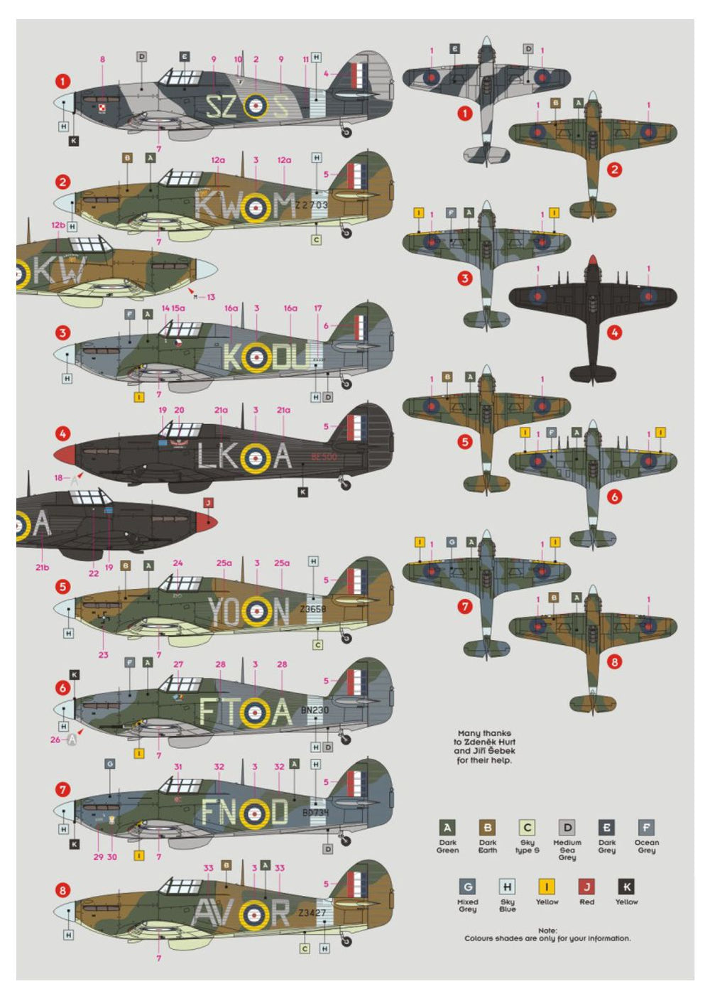 DK Decals DKD48071 1:48 Hawker Hurricane Mk.II over Western Europe 1