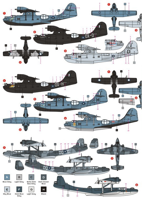 DK Decals DKD72005 1:72 Dornier Do-24T & Catalina in RAAF and NEIAF