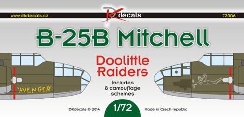 DK Decals DKD72006 1:72 North-American B-25B Mitchell