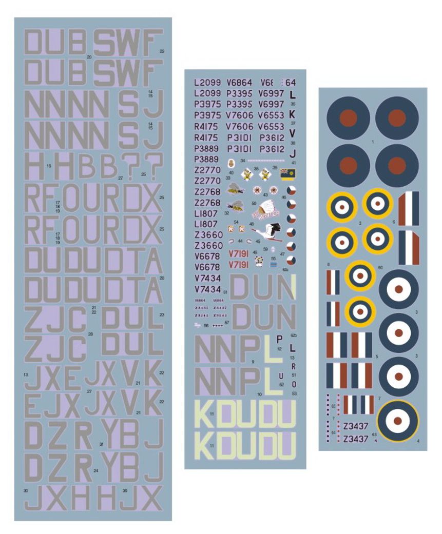 DK Decals DKD72010U 1:72 Hawker Hurricane Mk.I/II in RAF