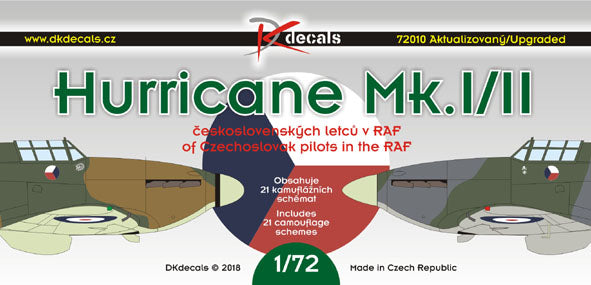 DK Decals DKD72010U 1:72 Hawker Hurricane Mk.I/II in RAF